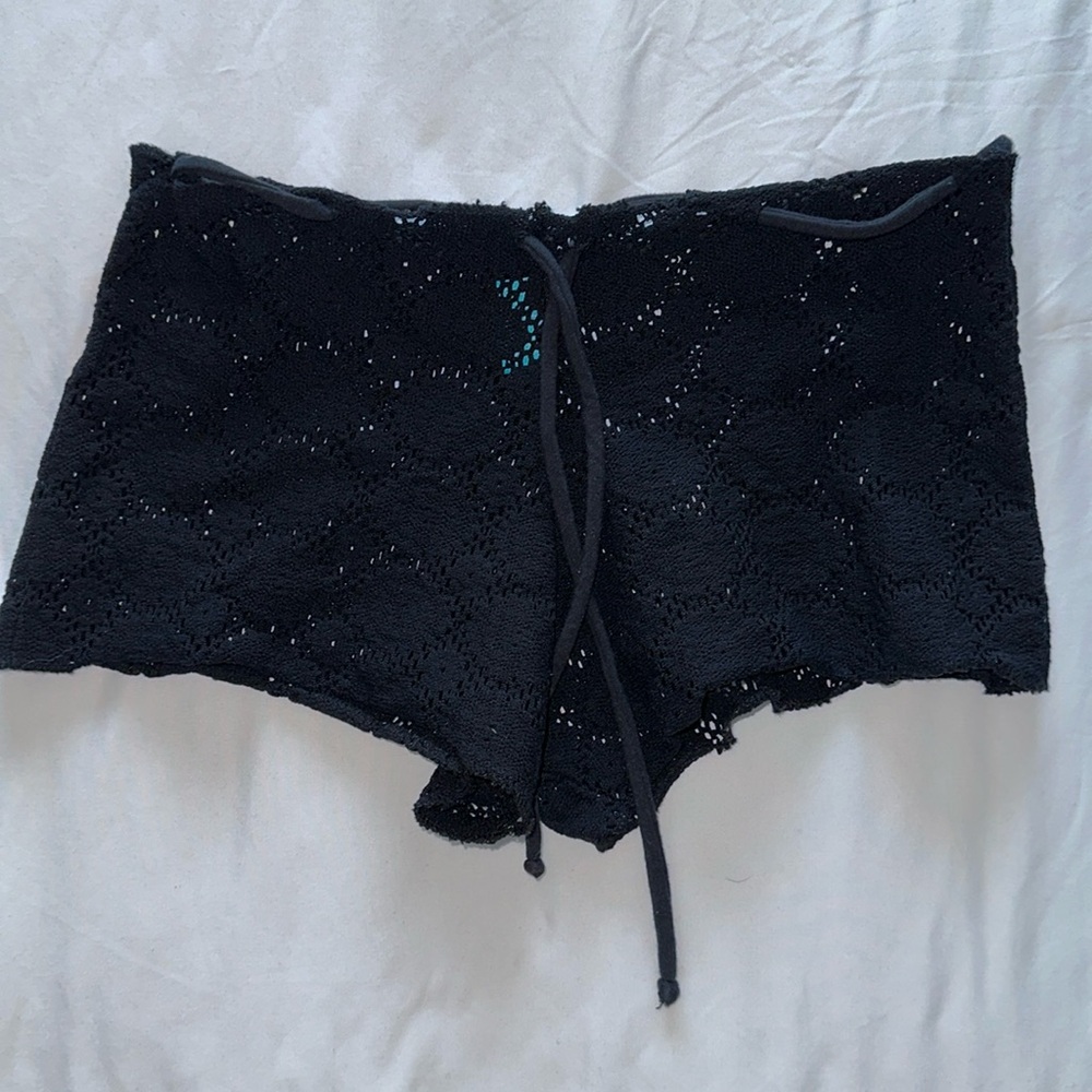 Melissa Odabash Crochet Shorts/ Cover-up Size 42 Black